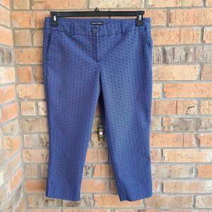 Hilary Radley Womens Crop Capri Dress Pants Blue Size 12